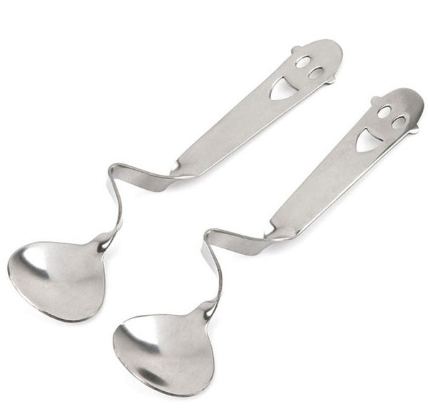 Cute Smile Spoon Face Curved Tea Coffee